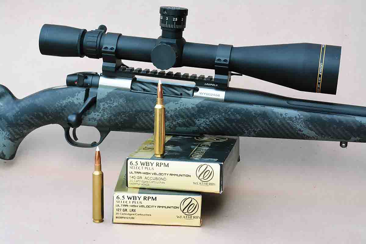 Two Weatherby factory loads were checked for performance and included the Barnes 127-grain LRX bullet and the Nosler 140-grain AccuBond.